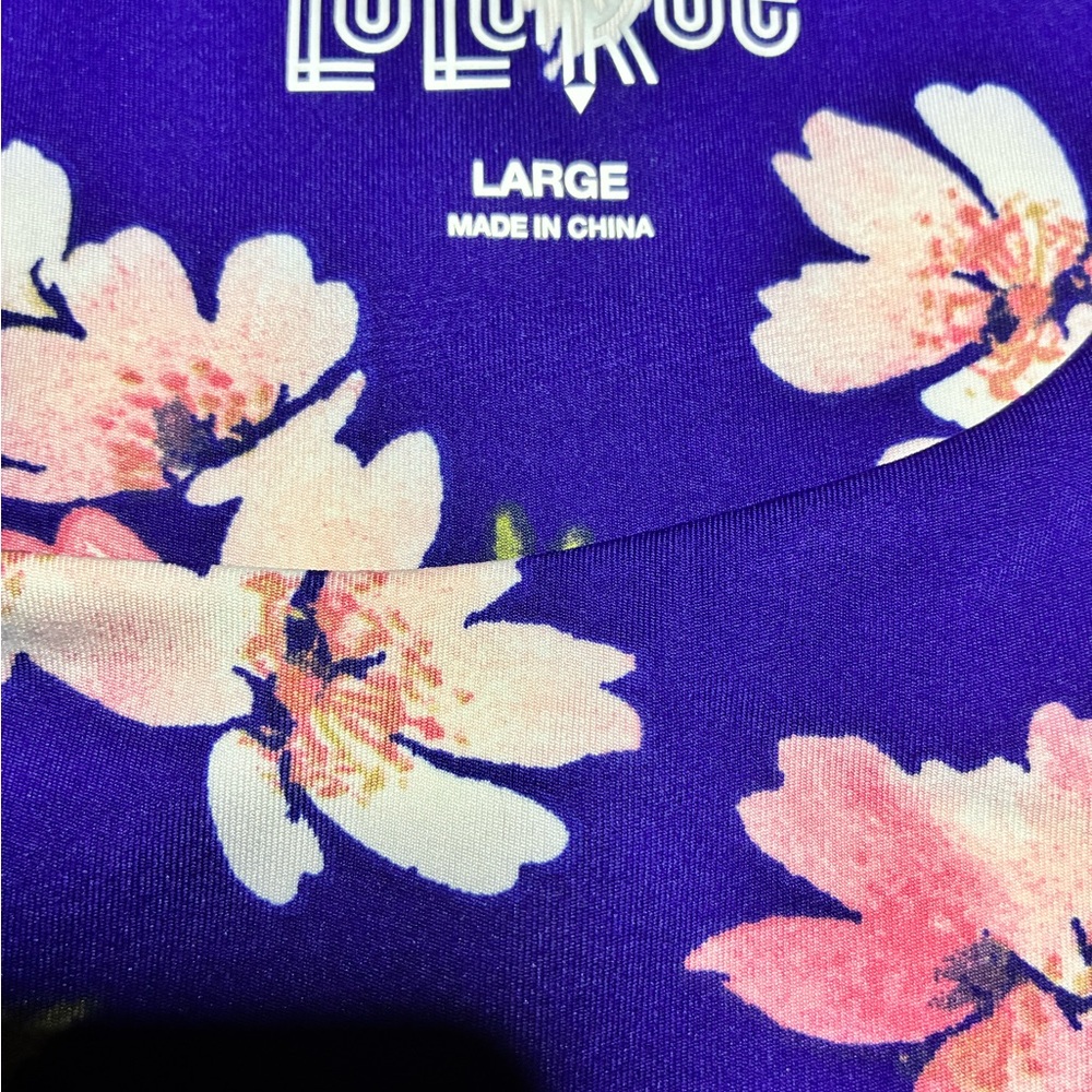 LuLaRoe Floral Tank Top - Blue and Pink - Picture 2 of 4